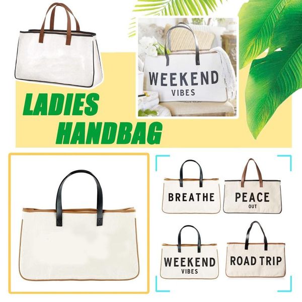 diaper bags weekend vibes bag handbag canvas tote with leather details great for groceries or a getaway 20 x 11-inches
diaper bags weekend vibes bag handbag canvas tote with leather details great for groceries or a getaway 20 x 11-inches