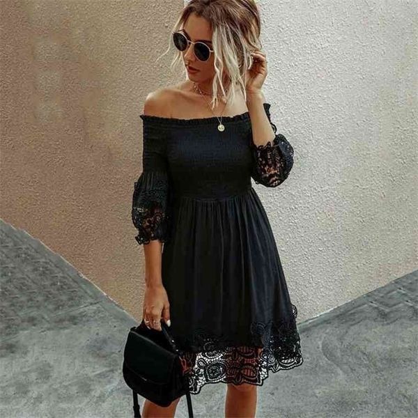 2021 white black lace dress women summer a line party dresses ladies sundresses off shoulder midi backless robe femme, Black;gray
2021 white black lace dress women summer a line party dresses ladies sundresses off shoulder midi backless robe femme, Black;gray