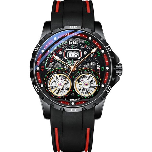 wristwatches ailang men's business double tourbillon week watches mechanical automatic hollow waterproof luminous silicone strap 8826a, Slivery;brown
wristwatches ailang men's business double tourbillon week watches mechanical automatic hollow waterproof luminous silicone strap 8826a, Slivery;brown