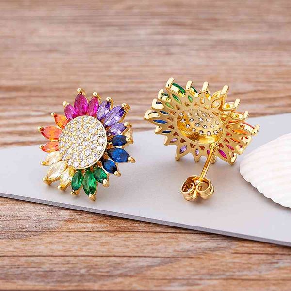 fashion luxury sun flower stud earrings for women rainbow copper zircon lucky jewelry accessories party wedding gift, Golden
fashion luxury sun flower stud earrings for women rainbow copper zircon lucky jewelry accessories party wedding gift, Golden