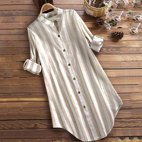 plus size stripe pocket loose women shirts casual button long sleeve vintage spring elegant blouses, White
plus size stripe pocket loose women shirts casual button long sleeve vintage spring elegant blouses, White