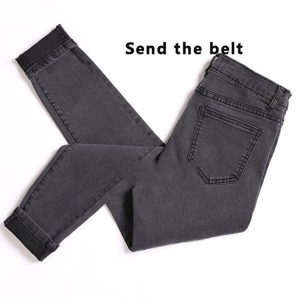 women's jeans smoke-gray jeans, high-waisted skinny korean version of students nine minutes pants, black stretch tight pencil pants wi, Blue
women's jeans smoke-gray jeans, high-waisted skinny korean version of students nine minutes pants, black stretch tight pencil pants wi, Blue