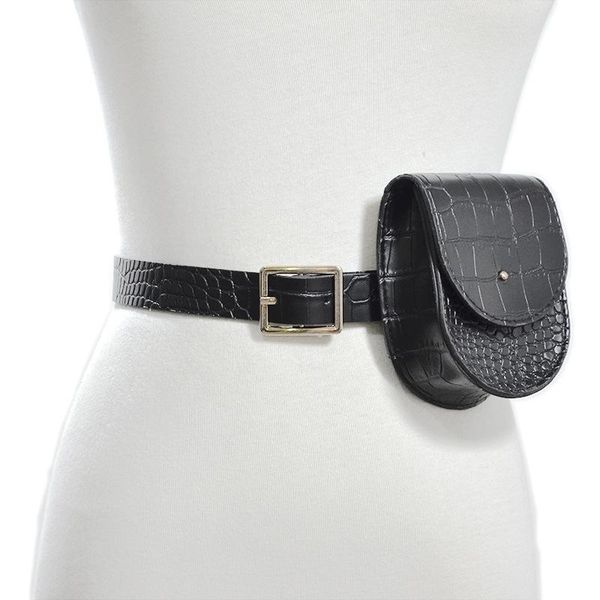 women waist pack classic fanny pu leather bag belt crocodile pattern belts, Black;brown
women waist pack classic fanny pu leather bag belt crocodile pattern belts, Black;brown