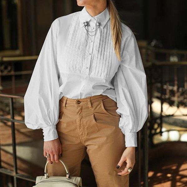 fashion celmia autumn women casual and blouses long lantern sleeve white shirts lapel pleated elegant office blusas 5xl women's &
fashion celmia autumn women casual and blouses long lantern sleeve white shirts lapel pleated elegant office blusas 5xl women's &