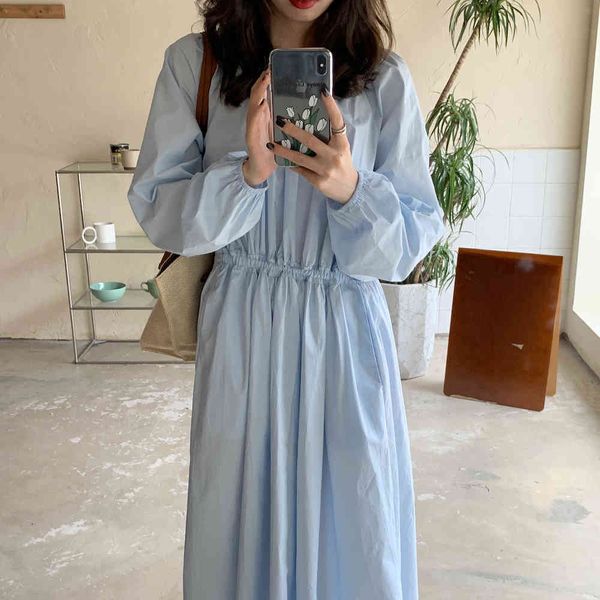 pleated korean style trendy sweet summer light blue high waist cotton dress 210427, Black;gray
pleated korean style trendy sweet summer light blue high waist cotton dress 210427, Black;gray