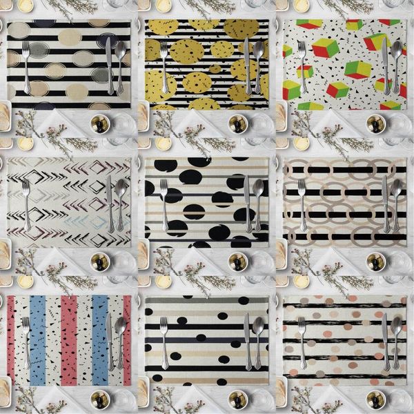 mats & pads fashion print rectangle vintage cartoon circle table pad cut placemat for dinner kitchen 40x30cm
mats & pads fashion print rectangle vintage cartoon circle table pad cut placemat for dinner kitchen 40x30cm
