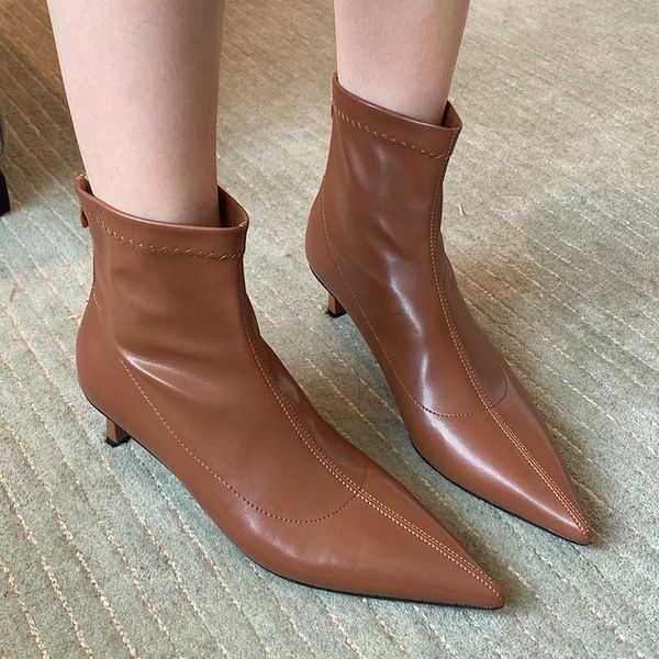 boots women heels 2021 female pointed toe thin shoes fashion ladies spring autumn zipper british style ankle, Black
boots women heels 2021 female pointed toe thin shoes fashion ladies spring autumn zipper british style ankle, Black