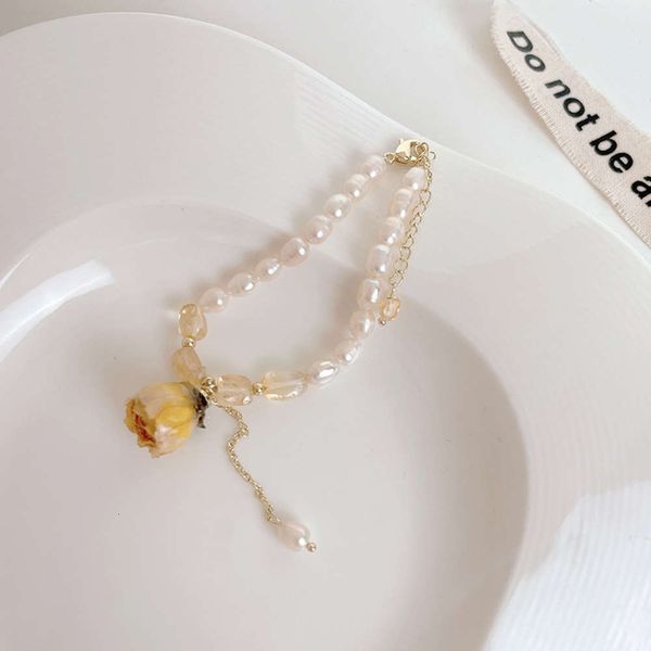 japanese and korean design feeling natural fresh water pearl immortal flower bracelet, Black
japanese and korean design feeling natural fresh water pearl immortal flower bracelet, Black