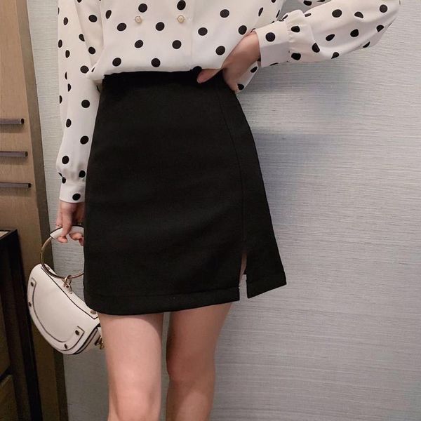 skirts a-line skirt women's summer 2021 slim high waist solid skirt, hip student split short, Black
skirts a-line skirt women's summer 2021 slim high waist solid skirt, hip student split short, Black