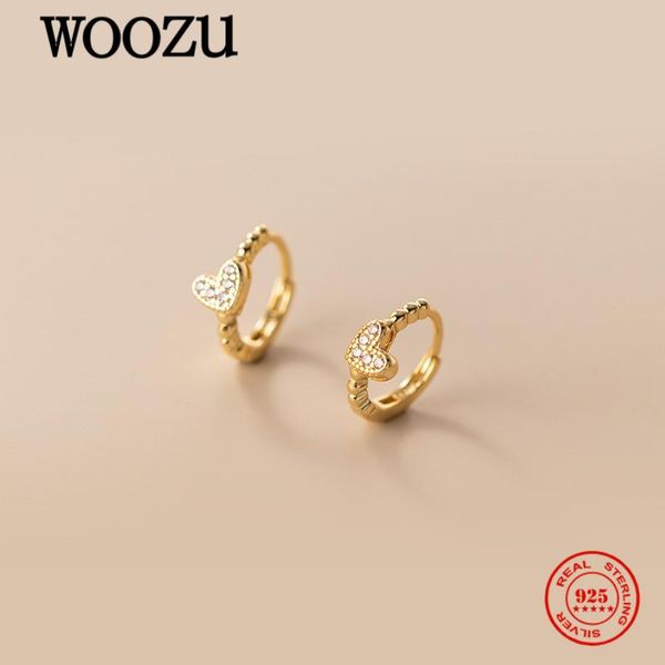 hoop & huggie woozu real 925 sterling silver ins sweet love heart pave zircon earrings for women wedding luxury ear buckle jewelry gift, Golden;silver
hoop & huggie woozu real 925 sterling silver ins sweet love heart pave zircon earrings for women wedding luxury ear buckle jewelry gift, Golden;silver