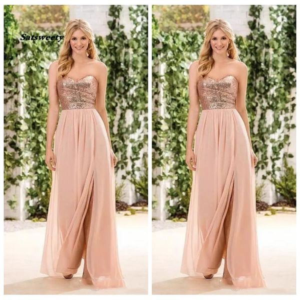 bridesmaid dress 2021 sweetheart rose gold sequin long dresses split a line custom maid of honor gowns, White;pink
bridesmaid dress 2021 sweetheart rose gold sequin long dresses split a line custom maid of honor gowns, White;pink