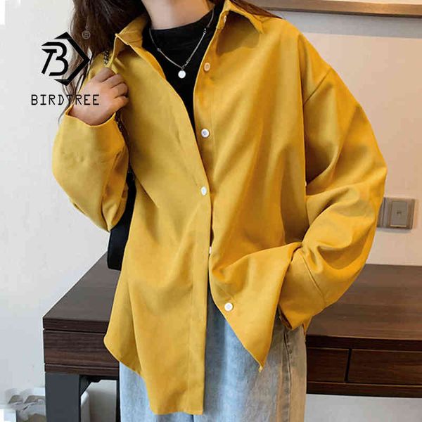 spring new women vintage solid oversized blouse turn-down collar autumn loose shirt button up korean style t0o513f 210430, White
spring new women vintage solid oversized blouse turn-down collar autumn loose shirt button up korean style t0o513f 210430, White