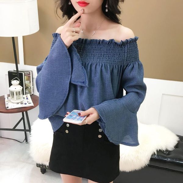 summer blouse women off shoulder women's shirt korean fashion clothing womens and blouses camisas mujer kj1892 & shirts, White
summer blouse women off shoulder women's shirt korean fashion clothing womens and blouses camisas mujer kj1892 & shirts, White
