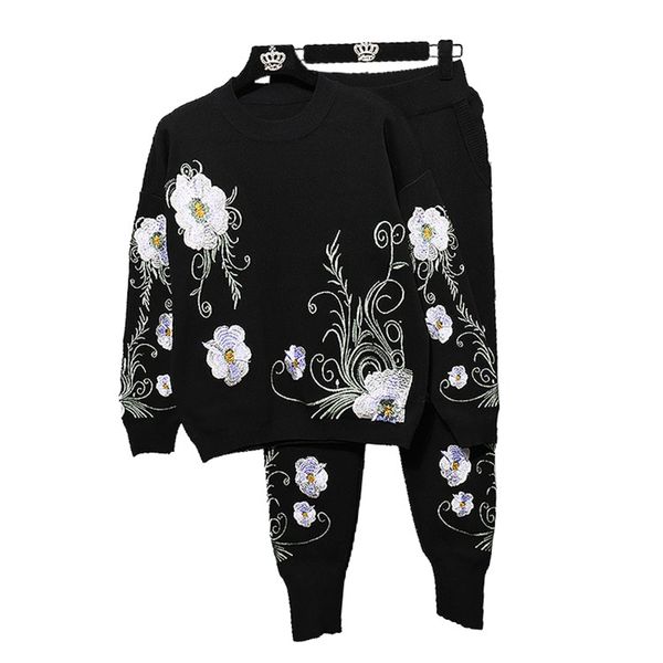 women's tracksuits set of female winter parts, meshes with korean embroidered flowers + elastic waistline pants, hoodie h724 lbuk, Gray
women's tracksuits set of female winter parts, meshes with korean embroidered flowers + elastic waistline pants, hoodie h724 lbuk, Gray