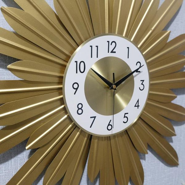wall clocks nordic sunflower iron mechanism golden color silent digital modern relogio parede home decorative
wall clocks nordic sunflower iron mechanism golden color silent digital modern relogio parede home decorative