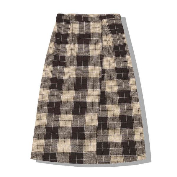 women black khaki empire woolen fabric plaid vintage a-line midi long skirt s0125 winter 210514
women black khaki empire woolen fabric plaid vintage a-line midi long skirt s0125 winter 210514