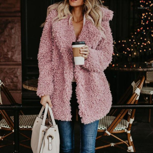 turn-down collar faux-fur plush coat for womens solid color long sleeve thicken cardigan outerwear woman winter women's leather & faux, Black
turn-down collar faux-fur plush coat for womens solid color long sleeve thicken cardigan outerwear woman winter women's leather & faux, Black