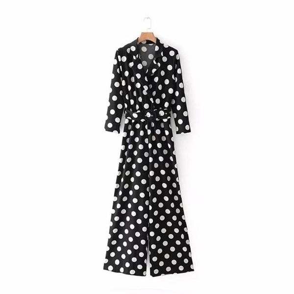 women's jumpsuits & rompers polka dot wide leg jumpsuit body feminino full bodysuit women womens with sashes overalls combinaison femme, Black;white
women's jumpsuits & rompers polka dot wide leg jumpsuit body feminino full bodysuit women womens with sashes overalls combinaison femme, Black;white