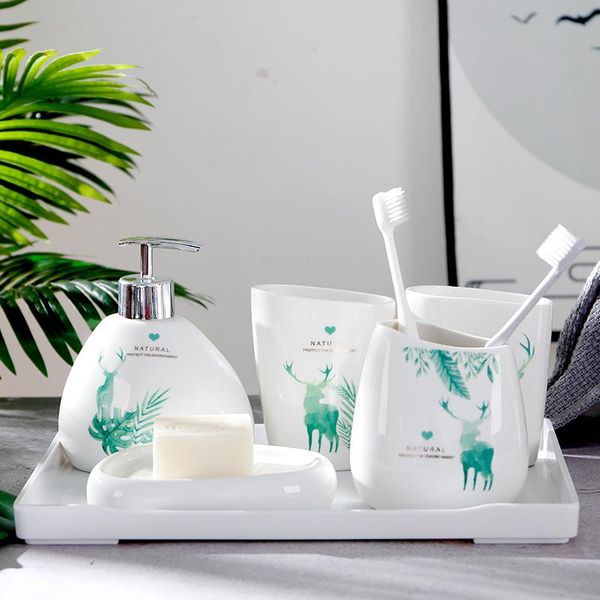 elk ceramic bathroom accessories set wash tray 6-7pcs/set-ceramic soap dish toothbrush holder lotion bottle kit-home decoration bath accesso
elk ceramic bathroom accessories set wash tray 6-7pcs/set-ceramic soap dish toothbrush holder lotion bottle kit-home decoration bath accesso