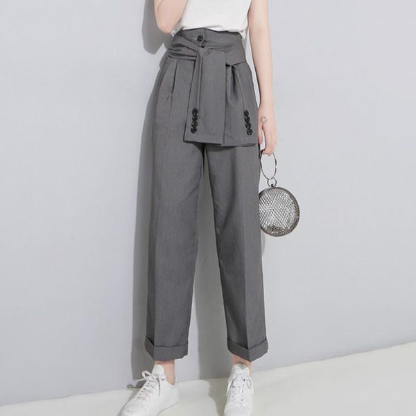 women's pants & capris high waist lace up black women design autumn casual wild wide leg office lady ankle lenght, Black;white
women's pants & capris high waist lace up black women design autumn casual wild wide leg office lady ankle lenght, Black;white