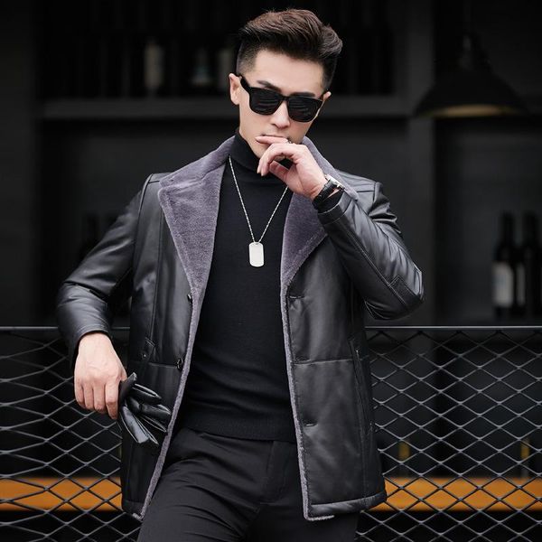 men's leather & faux 2021 genuine jacket men autumn winter 100% sheepskin coat for warm down jackets 81x17312 yy261, Black
men's leather & faux 2021 genuine jacket men autumn winter 100% sheepskin coat for warm down jackets 81x17312 yy261, Black
