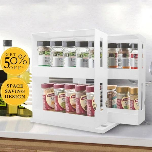 2tier spice rack double storage fits up jars seasoning jar organizer rotating shelf for kitchen bathroom bottles
2tier spice rack double storage fits up jars seasoning jar organizer rotating shelf for kitchen bathroom bottles