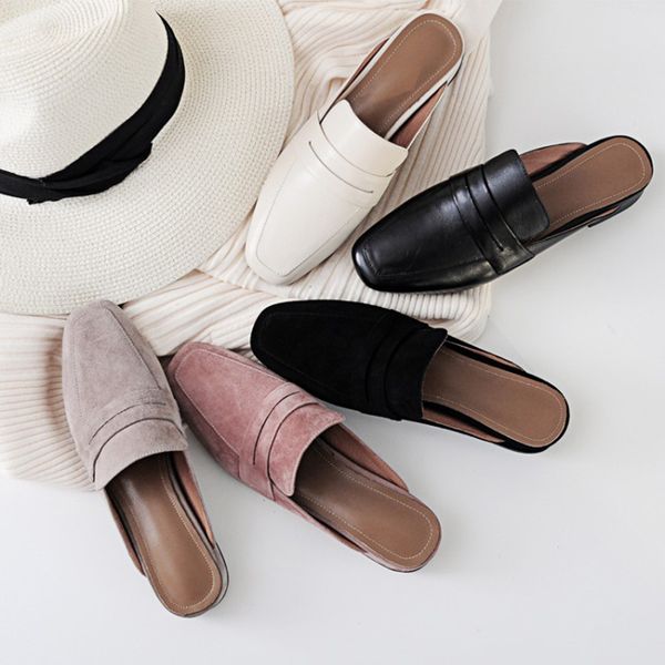 summer fashion slippers women leather square toe mid-heel comfortable half-drag muller shoes simple versatile women, Black
summer fashion slippers women leather square toe mid-heel comfortable half-drag muller shoes simple versatile women, Black
