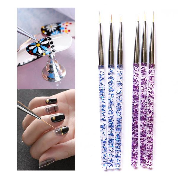 nail brushes 3pcs/set 7/9/11mm sequins art acrylic french painting brush flower design stripes lines liner diy drawing pen manicure tool, Yellow
nail brushes 3pcs/set 7/9/11mm sequins art acrylic french painting brush flower design stripes lines liner diy drawing pen manicure tool, Yellow