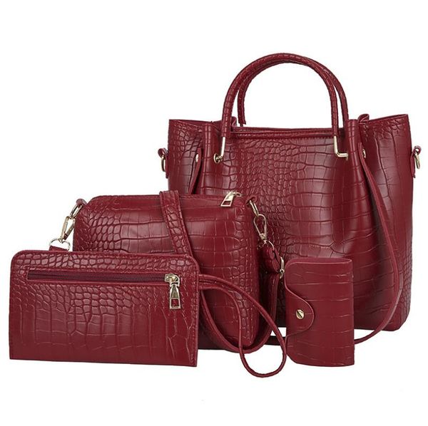 new 4 pieces per set composite bags female shoulder bag large bags messenger totes bags crocodile leather style women handbag
new 4 pieces per set composite bags female shoulder bag large bags messenger totes bags crocodile leather style women handbag