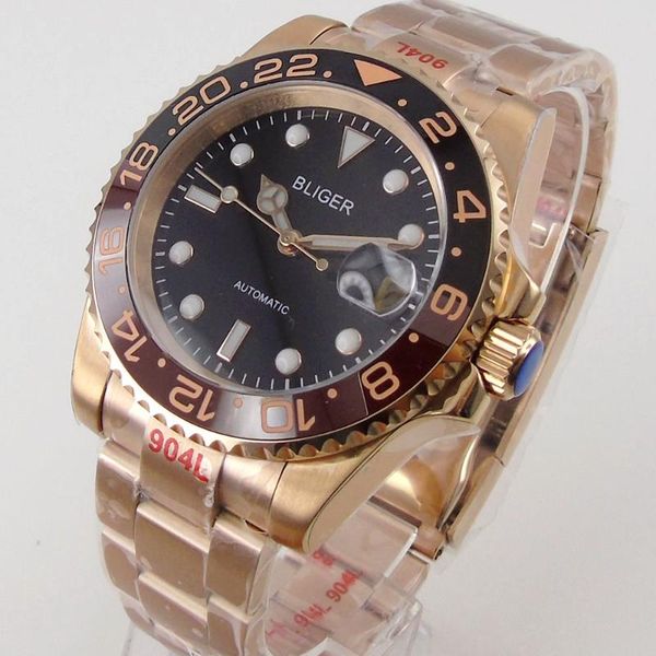 wristwatches rose gold plated 40mm genuine nh35 miyota 8215 movement men's watch black dial sapphire glass date 904l steel bracelet, Slivery;brown
wristwatches rose gold plated 40mm genuine nh35 miyota 8215 movement men's watch black dial sapphire glass date 904l steel bracelet, Slivery;brown