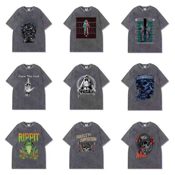 chaopai spring and summer new dark rock skull print casual washing old loose men's short sleeve t-shirt, White
chaopai spring and summer new dark rock skull print casual washing old loose men's short sleeve t-shirt, White