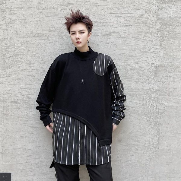 men's casual shirts long-sleeve shirt spring and autumn style personality stitching false two yamamoto large size, White;black
men's casual shirts long-sleeve shirt spring and autumn style personality stitching false two yamamoto large size, White;black