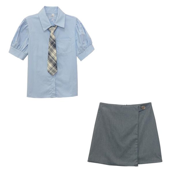 clothing sets women puff sleeve korean style skirt spring school girls uniform cosplay costumes student temperament streetwear, White
clothing sets women puff sleeve korean style skirt spring school girls uniform cosplay costumes student temperament streetwear, White