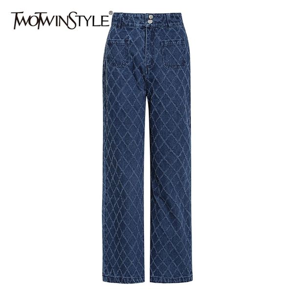 plaid wide leg jeans for women high waist pocket straight large size casual denim trousers female fashion 210521, Blue
plaid wide leg jeans for women high waist pocket straight large size casual denim trousers female fashion 210521, Blue