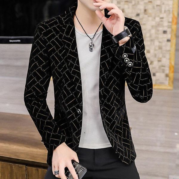 men's suits & blazers 2022 autumn printed velveteen blazer youth slim fit handsome casual, White;black
men's suits & blazers 2022 autumn printed velveteen blazer youth slim fit handsome casual, White;black
