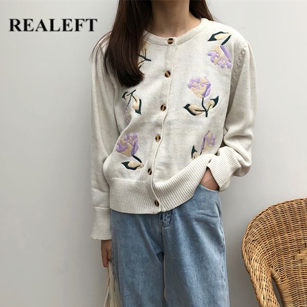 embroidery women's knitting cardigan coat round neck long sleeve autumn winter knit wear sweaters female 210428, White
embroidery women's knitting cardigan coat round neck long sleeve autumn winter knit wear sweaters female 210428, White