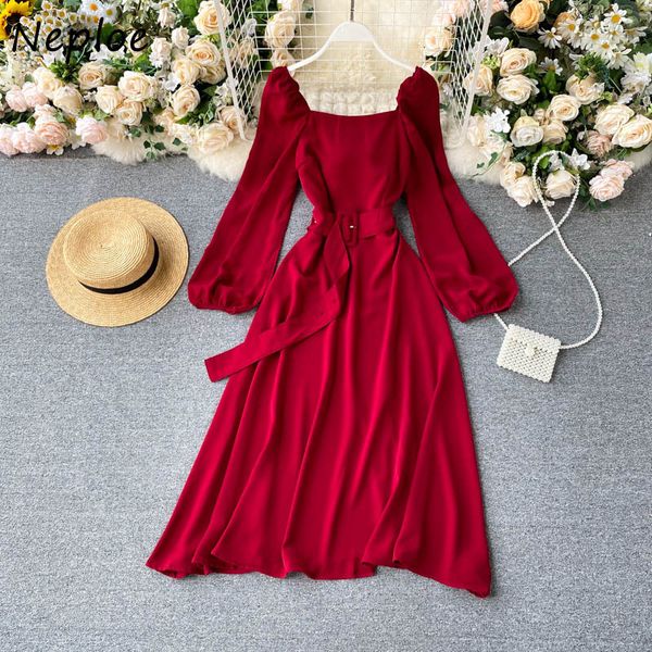 neploe square collar puff sleeve drawstring dress new a-line dresses women french slim waist simple femme vestidos 1d857 210423, Black;gray
neploe square collar puff sleeve drawstring dress new a-line dresses women french slim waist simple femme vestidos 1d857 210423, Black;gray