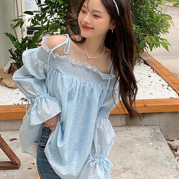 women's blouses & shirts loose blue chic blouse women autumn slash neck chiffon off shoulder japan sweet style ladies fashion female c, White
women's blouses & shirts loose blue chic blouse women autumn slash neck chiffon off shoulder japan sweet style ladies fashion female c, White