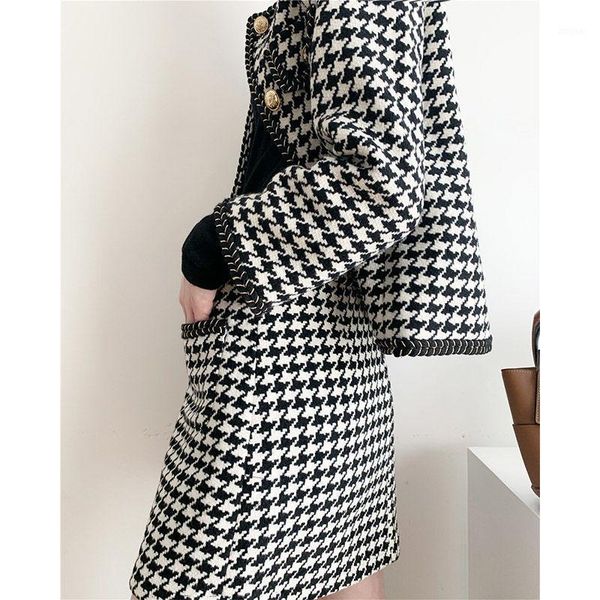 two piece dress duofan formal skirt suits for women bird lattice fashion tweed set office lady loose o-neck blazer and a-line elegant mini, White
two piece dress duofan formal skirt suits for women bird lattice fashion tweed set office lady loose o-neck blazer and a-line elegant mini, White