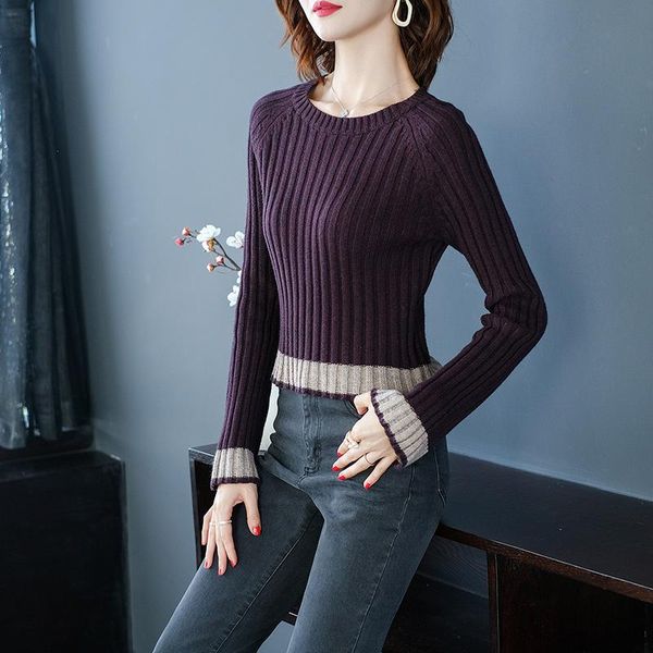 women's sweaters fall winter fashion womens o neck flare long sleeve patchwork black grey knit sweater , knitting pullover for woman, White;black
women's sweaters fall winter fashion womens o neck flare long sleeve patchwork black grey knit sweater , knitting pullover for woman, White;black