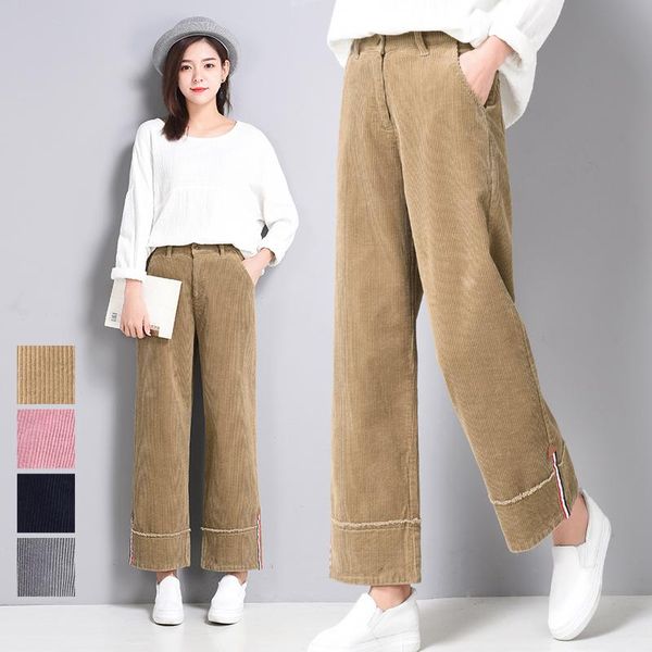 women's pants & capris spring autumn women corduroy high waist straight wide leg trousers loose ankle-length, Black;white
women's pants & capris spring autumn women corduroy high waist straight wide leg trousers loose ankle-length, Black;white