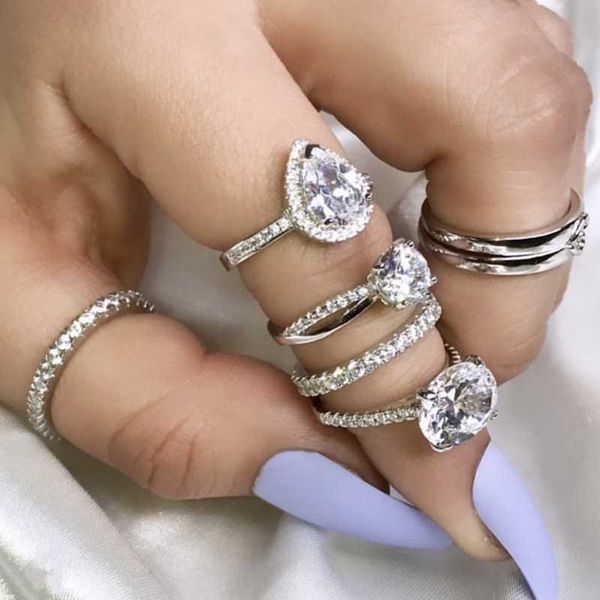 cluster rings six styles real solid 925 sterling silver solitaire simple thin ring finger engagement wedding diamond for women jewelry, Golden;silver
cluster rings six styles real solid 925 sterling silver solitaire simple thin ring finger engagement wedding diamond for women jewelry, Golden;silver