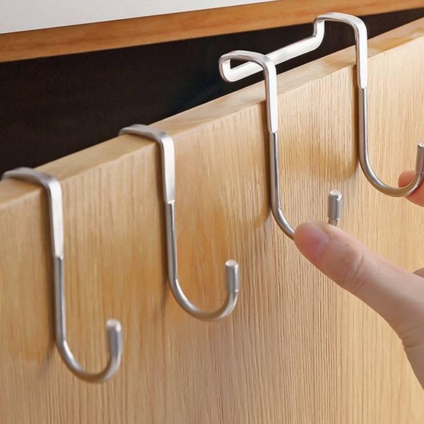 hooks & rails stainless steel double hook punch-kitchen cabinet door s-shaped towel key hanging rack home supplies
hooks & rails stainless steel double hook punch-kitchen cabinet door s-shaped towel key hanging rack home supplies