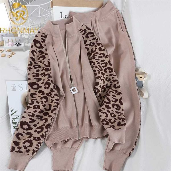 two piece tracksuit long sleeve coat and trousers fashion leopard patchwork knit casual suit set autumn female korean 211116, Gray
two piece tracksuit long sleeve coat and trousers fashion leopard patchwork knit casual suit set autumn female korean 211116, Gray