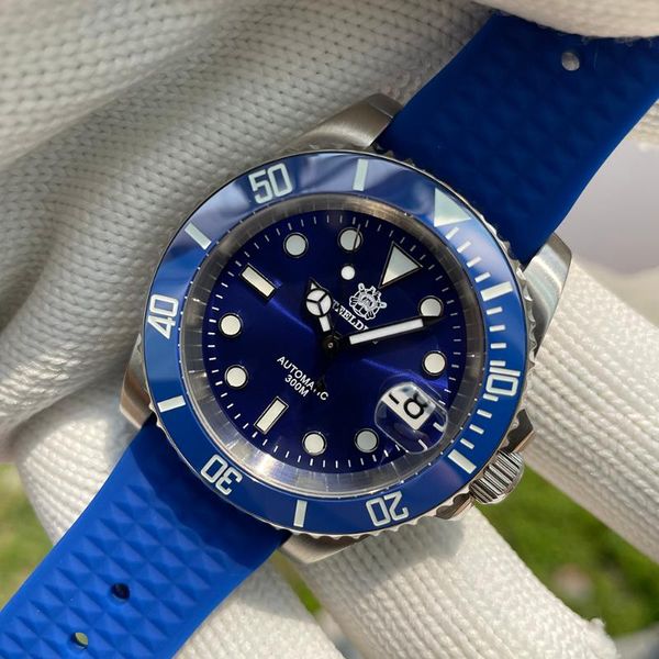 wristwatches steeldive design sd1953 dive watch 316l stainless steel japanese nh35 swiss bgw-9 blue luminous 300m waterproof men's wris, Slivery;brown 
wristwatches steeldive design sd1953 dive watch 316l stainless steel japanese nh35 swiss bgw-9 blue luminous 300m waterproof men's wris, Slivery;brown