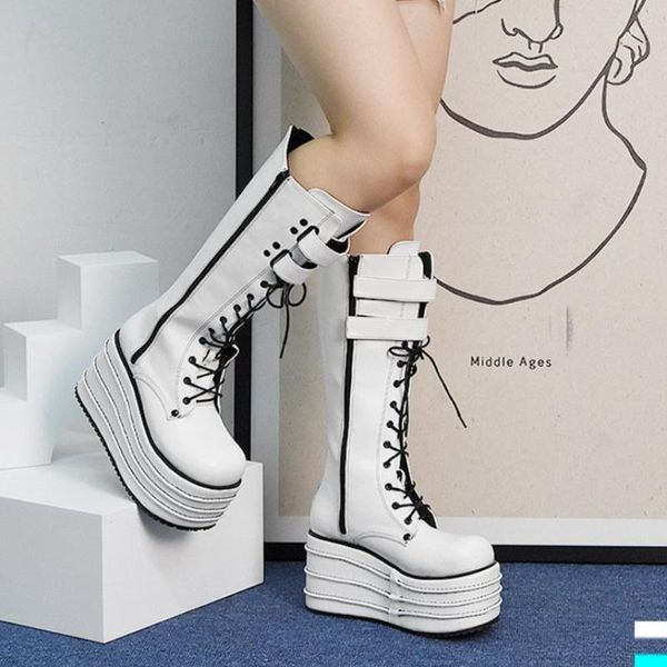 boots 2021 brand design female motorcycle plafrom wedges lolita girl winter autumn street super high heel women, Black
boots 2021 brand design female motorcycle plafrom wedges lolita girl winter autumn street super high heel women, Black