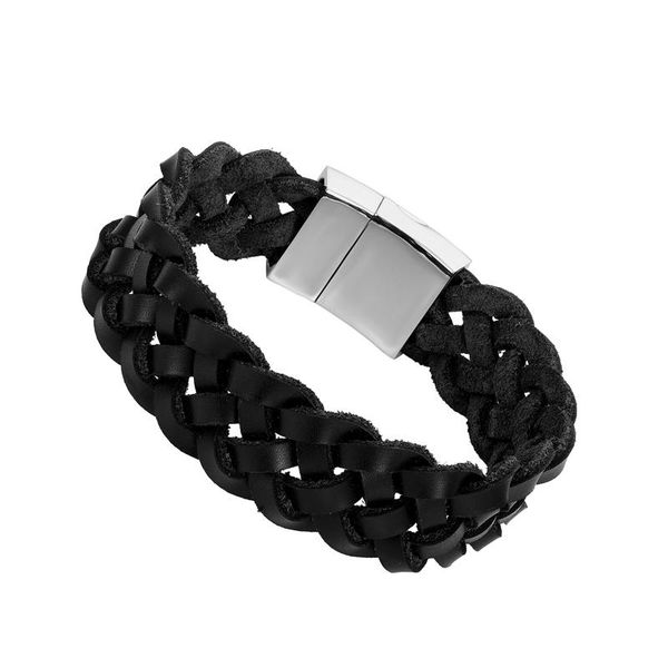 bangle titanium steel magnetic buckle multilayer braided leather bracelets men jewelry genuine for mens, Black
bangle titanium steel magnetic buckle multilayer braided leather bracelets men jewelry genuine for mens, Black