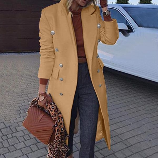 women's wool & blends women turn-down collar coats autumn winter windbreaker 2021 chic office coat ladies outerwear warm overcoat 2022, Black
women's wool & blends women turn-down collar coats autumn winter windbreaker 2021 chic office coat ladies outerwear warm overcoat 2022, Black