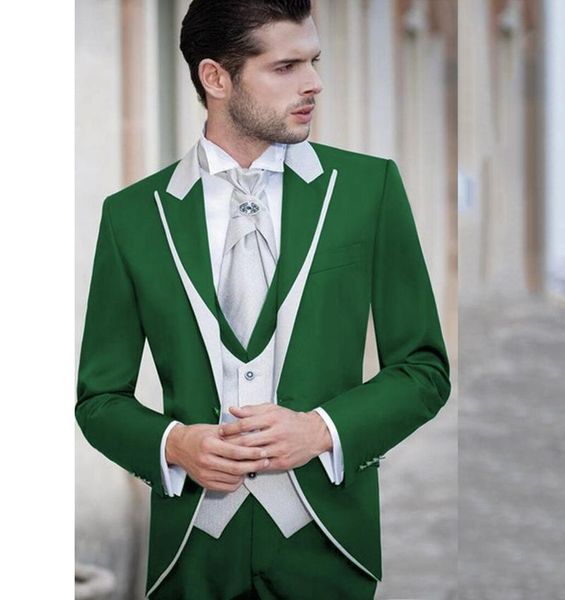 men's suits & blazers mens suit green with white 3 pieces shawl lapel costume homme groomsmen wedding groom tuxedos (blazer+vest+pants), White;black
men's suits & blazers mens suit green with white 3 pieces shawl lapel costume homme groomsmen wedding groom tuxedos (blazer+vest+pants), White;black