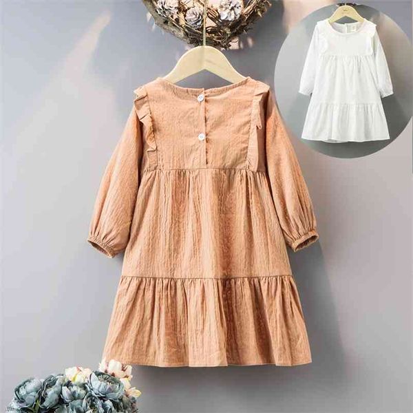 arrivals winter girls dress casual cotton long sleeve o neck ruffles solid cute vestidos 2-7t 210629, Red;yellow
arrivals winter girls dress casual cotton long sleeve o neck ruffles solid cute vestidos 2-7t 210629, Red;yellow